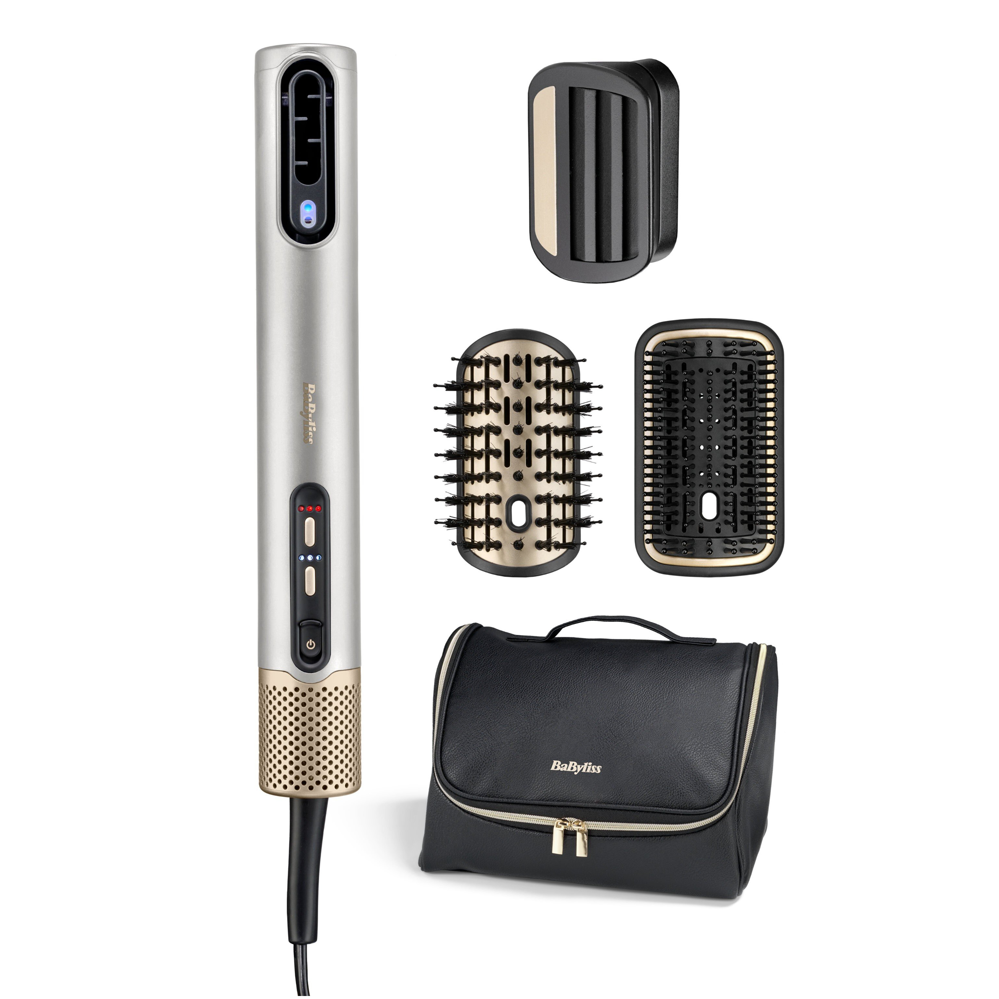 BABYLISS - Hair styling comb - Air Wand AS6555E - Ion conditioning - Number of heating levels 4 - 1600 W - Chrome