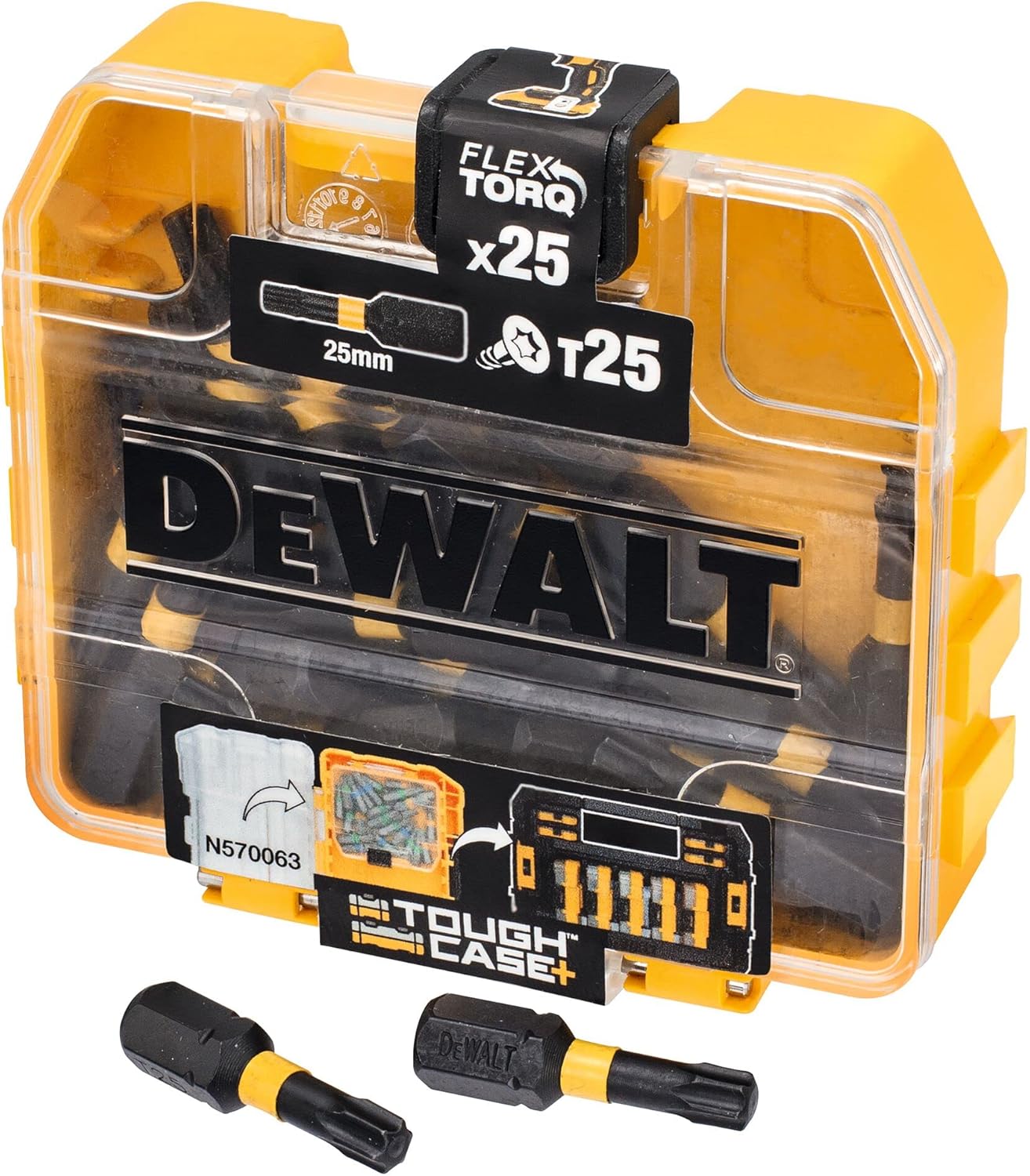 DEWALT DT70558T-QZ Extreme FLEXTORQ 25pc Set T25 25mm in Small Bulk Storage Case