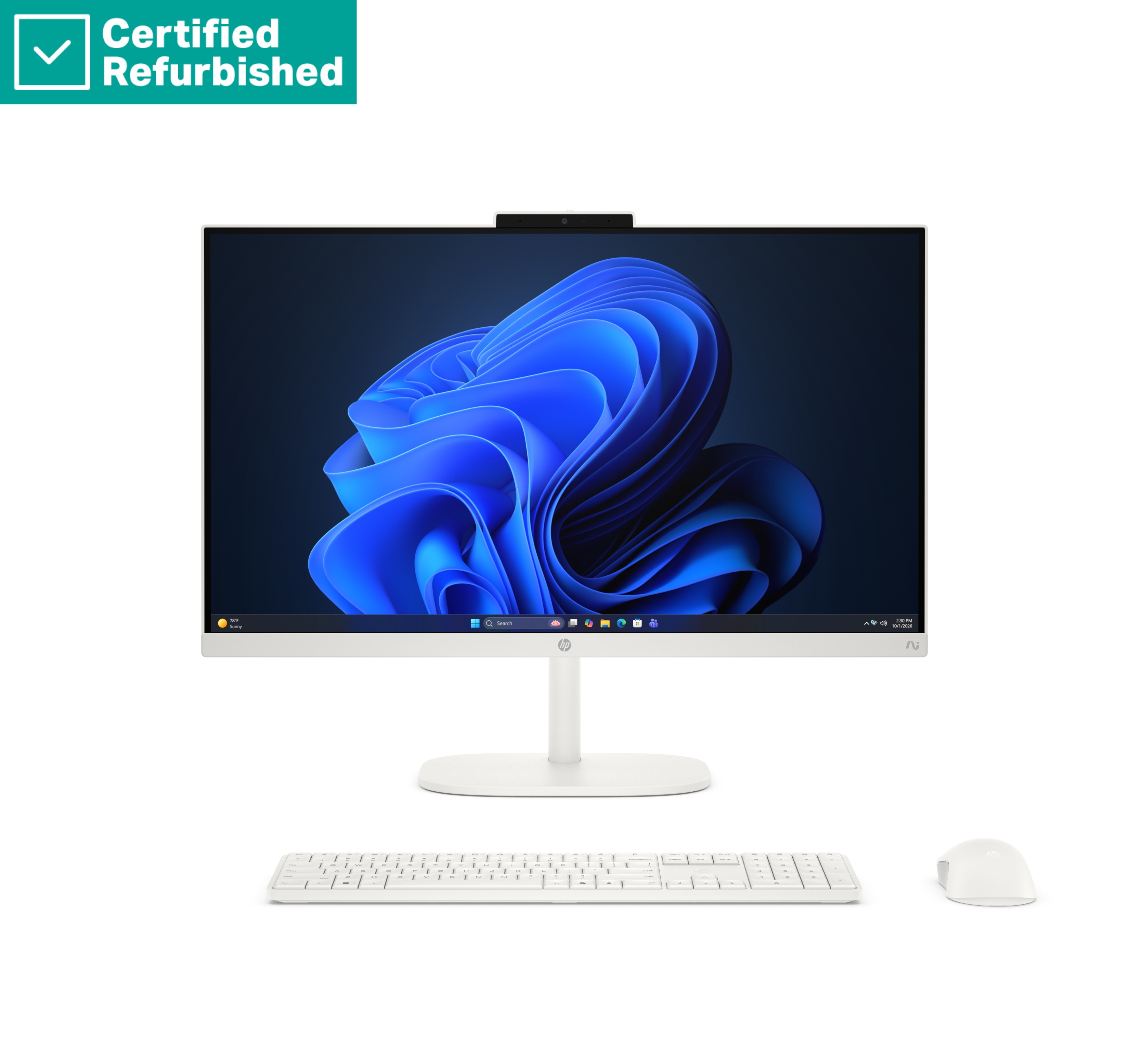 RENEW GOLD HP ProStudio 2 G2i AIO All-in-One 24 - i5-120U, 16GB, 512GB SSD, 23.8 FHD Non-Touch AG, Height Adjustable, USB Mouse, Ceramic White, Win 11 Pro, 1 years