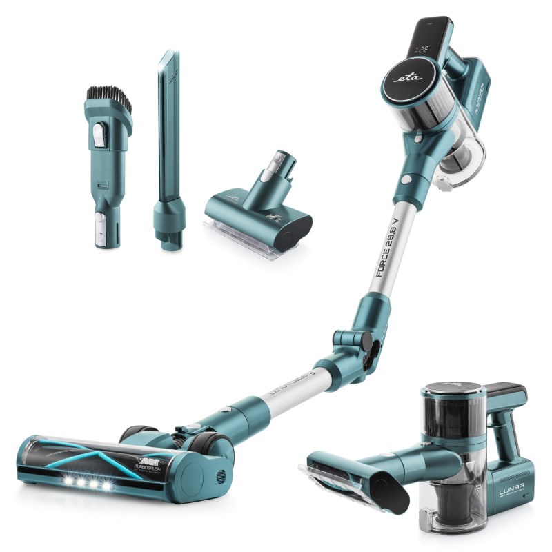 ETA Vacuum Cleaner - ETA423890000 Lunar - Cordless operating - Handstick - 400 W - 28.8 V - Operating time (max) 50 min - Blue/Green