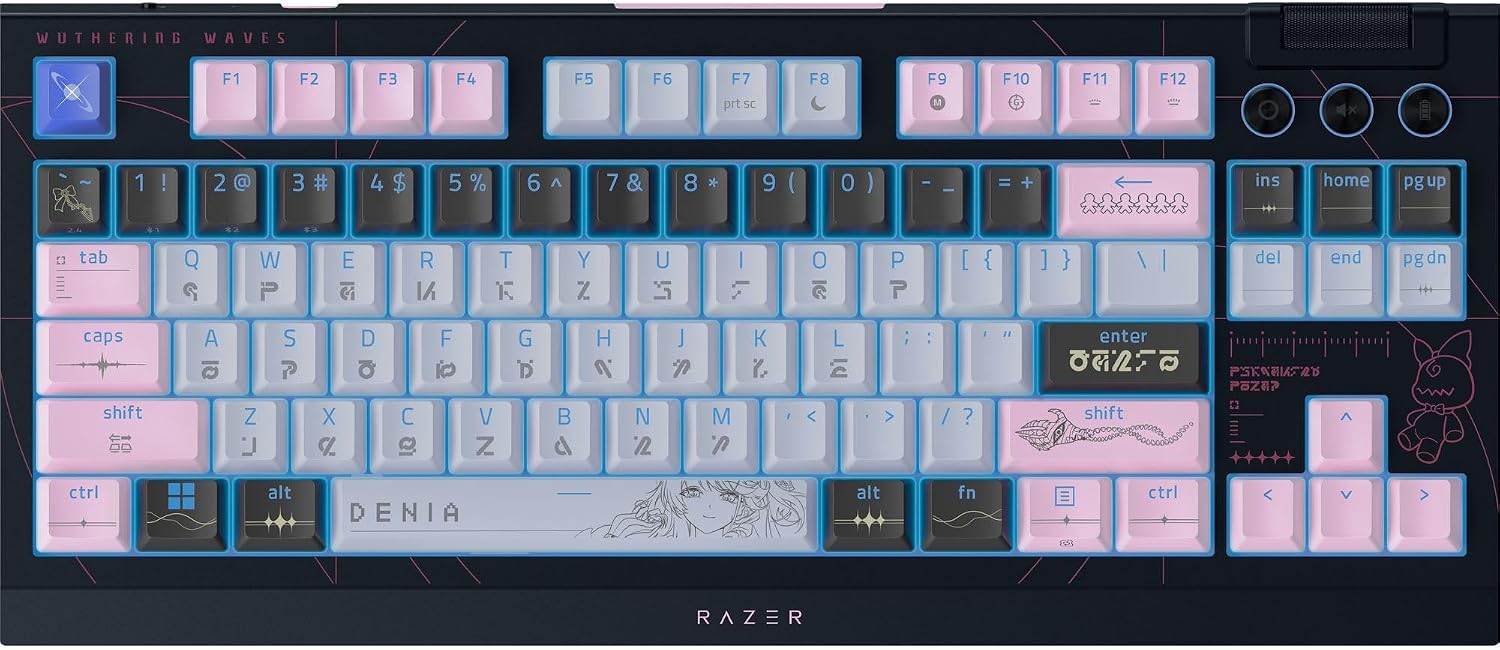 Razer - BlackWidow V4 Tenkeyless HyperSpeed - Gaming Keyboard - Wireless - US - Orange Switch - Wuthering Waves Edition