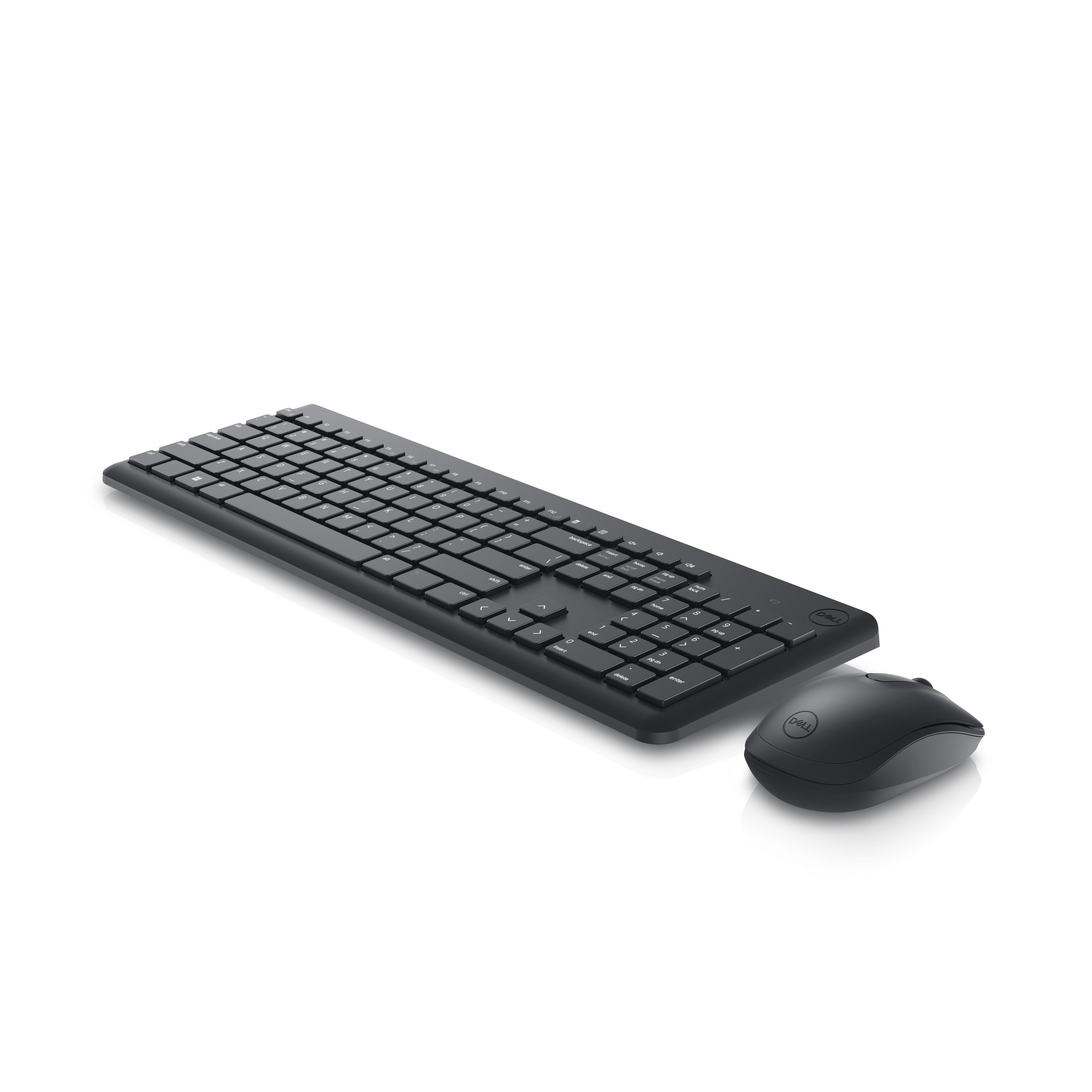 Dell - Keyboard and Mouse - KM3322W - Keyboard and Mouse Set - Wireless - Batteries included - Wireless connection - EE - Black
