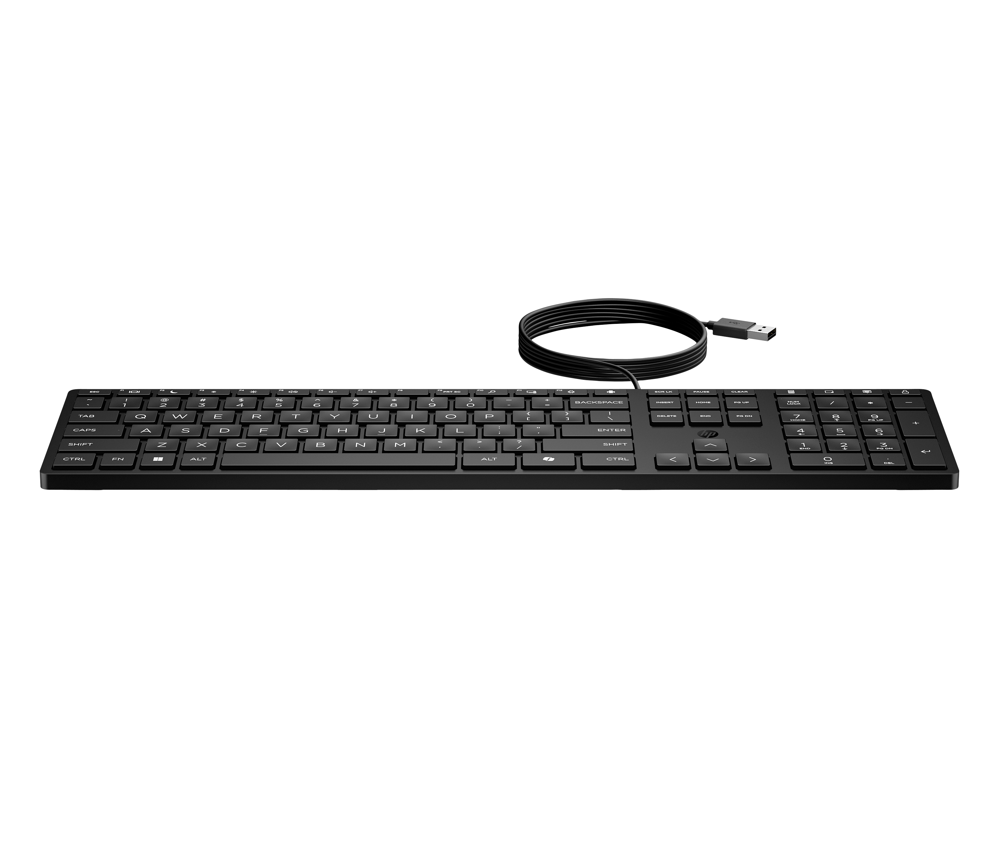 HP 320K USB Wired Keyboard - Black - US ENG