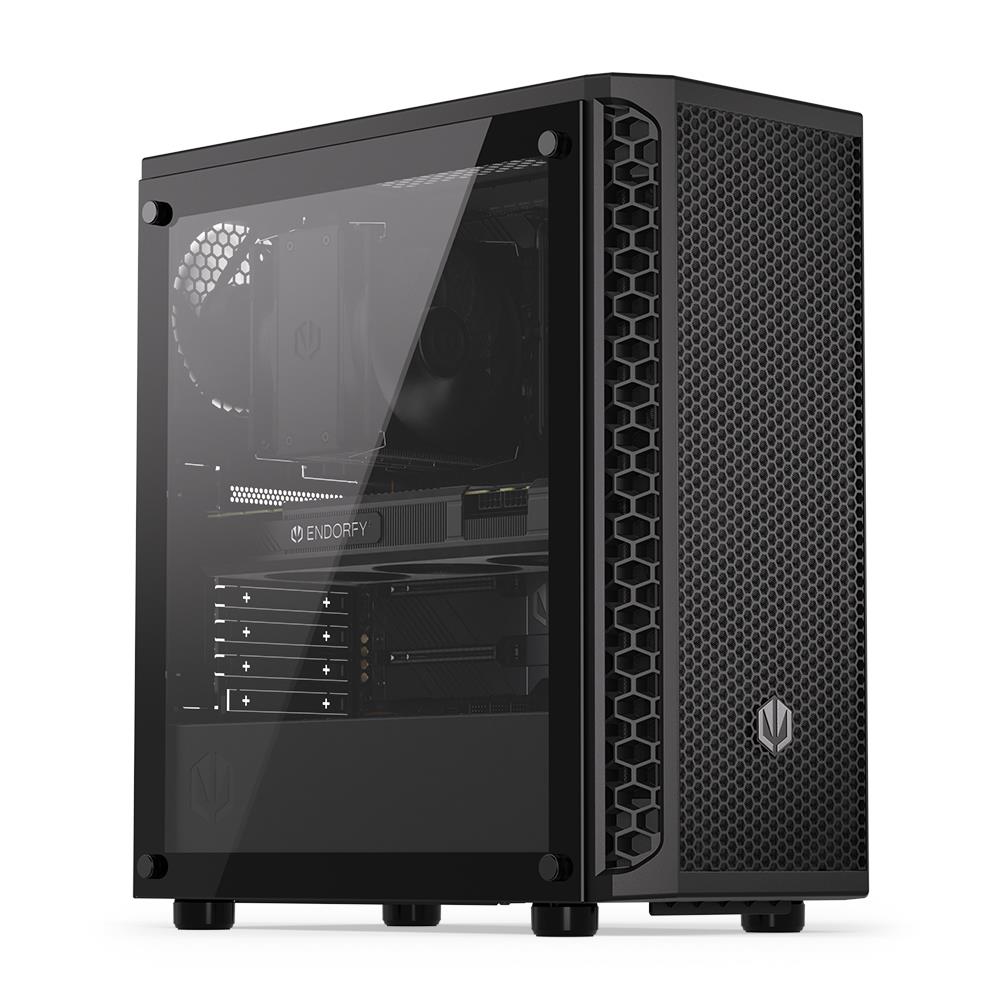 Case|ENDORFY|Signum 300 Air|MidiTower|Case product features Transparent panel|Not included|ATX|MicroATX|MiniITX|Colour Black|EY2A005