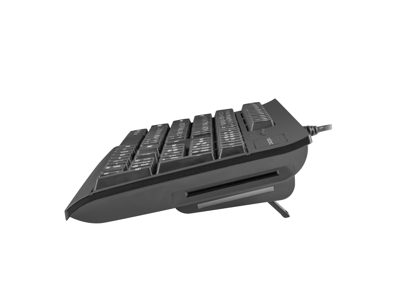 Natec - Moray - Keyboard with Smart ID card reader - Wired - US - Black