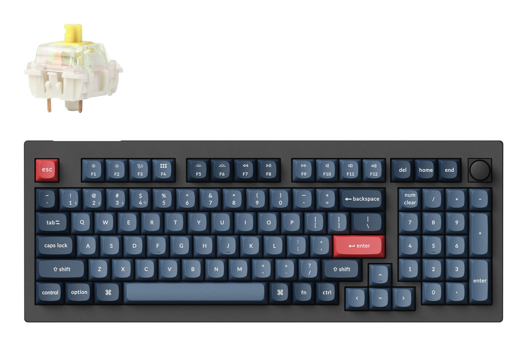 Keychron V5 Max RGB - US Layout - Hot-Swappable Gateron Jupiter Banana Wireless Keyboard