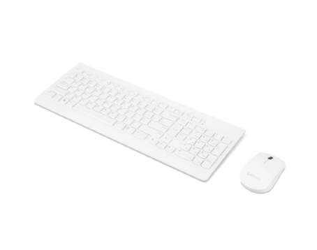 Lenovo - Wireless Combo Keyboard & Mouse - 510 - Keyboard and Mouse Combo - 2.4 GHz Wireless via Nano USB - Batteries included - English - White