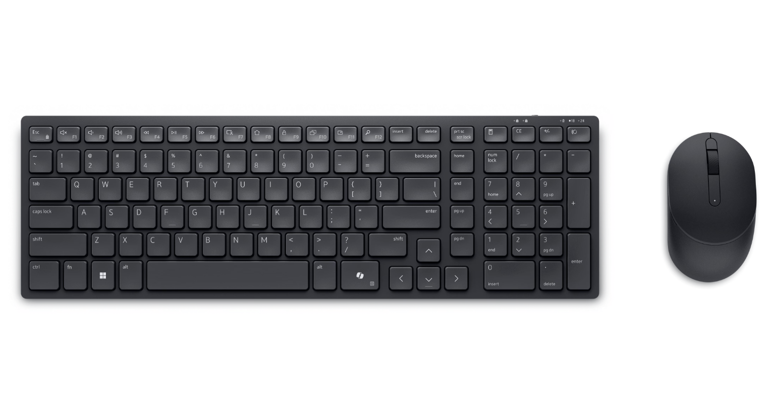 Dell - KM555 - Keyboard and Mouse Set - Wireless - Lithuanian - Black