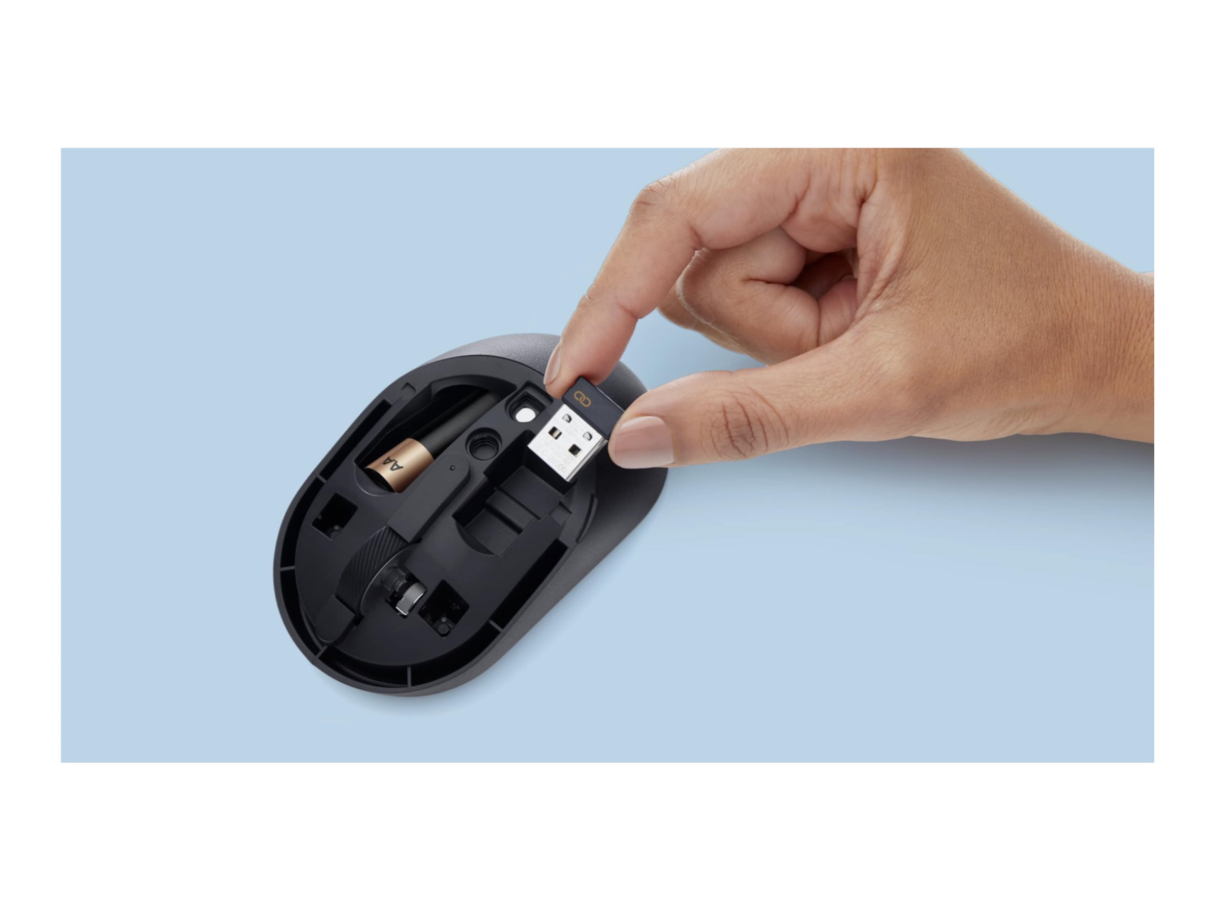 Dell Silent Mouse - MS355 - Wireless - Bluetooth/2.4GHz - Black