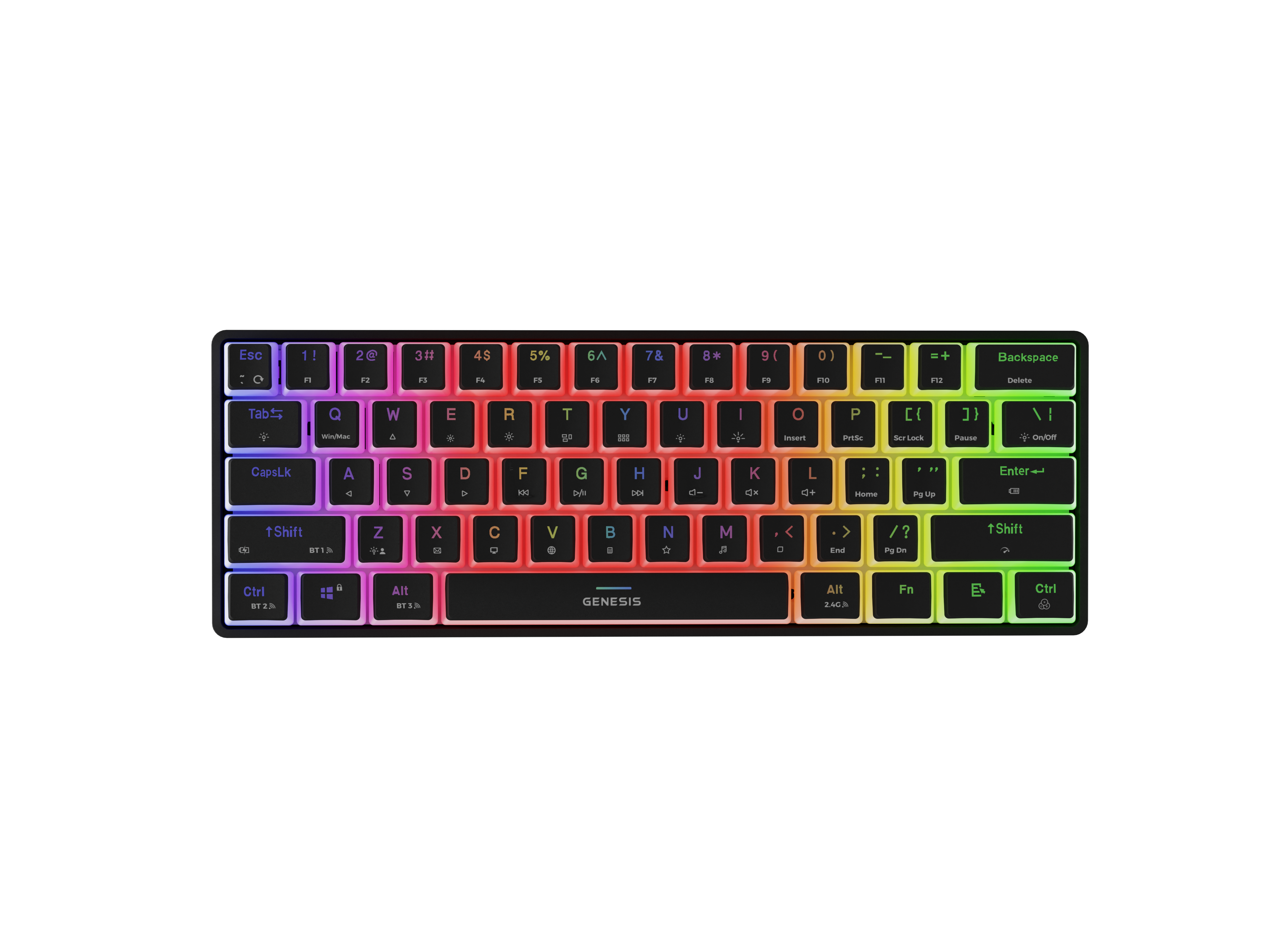 Genesis - THOR 660 G2 - Gaming keyboard - Wireless/Wired - US - Tactile - Black