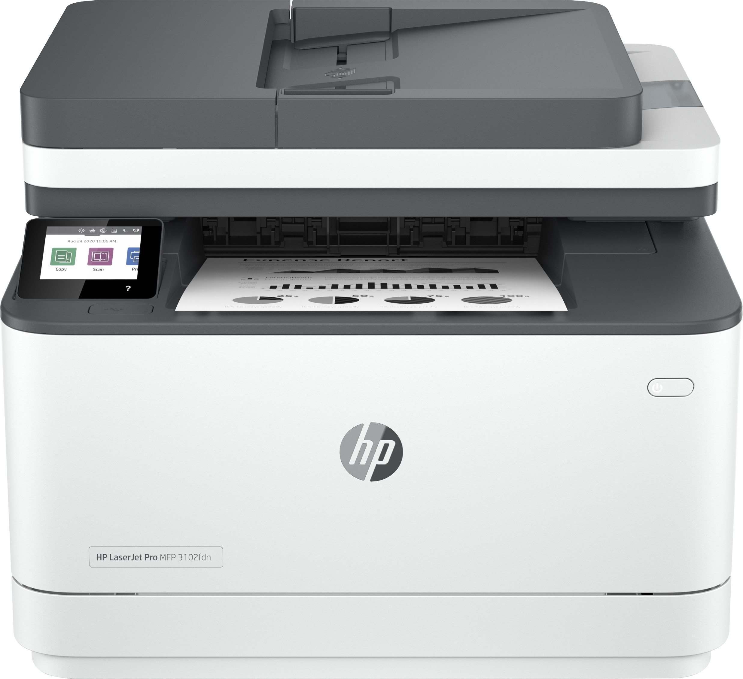 HP LaserJet Pro MFP 3102fdn AIO All-in-One Printer - A4 Mono Laser, Print/Copy/Scan/Fax, Automatic Document Feeder, Auto-Duplex, LAN, 33ppm, 350-2500 pages per month (replaces M227fdn)