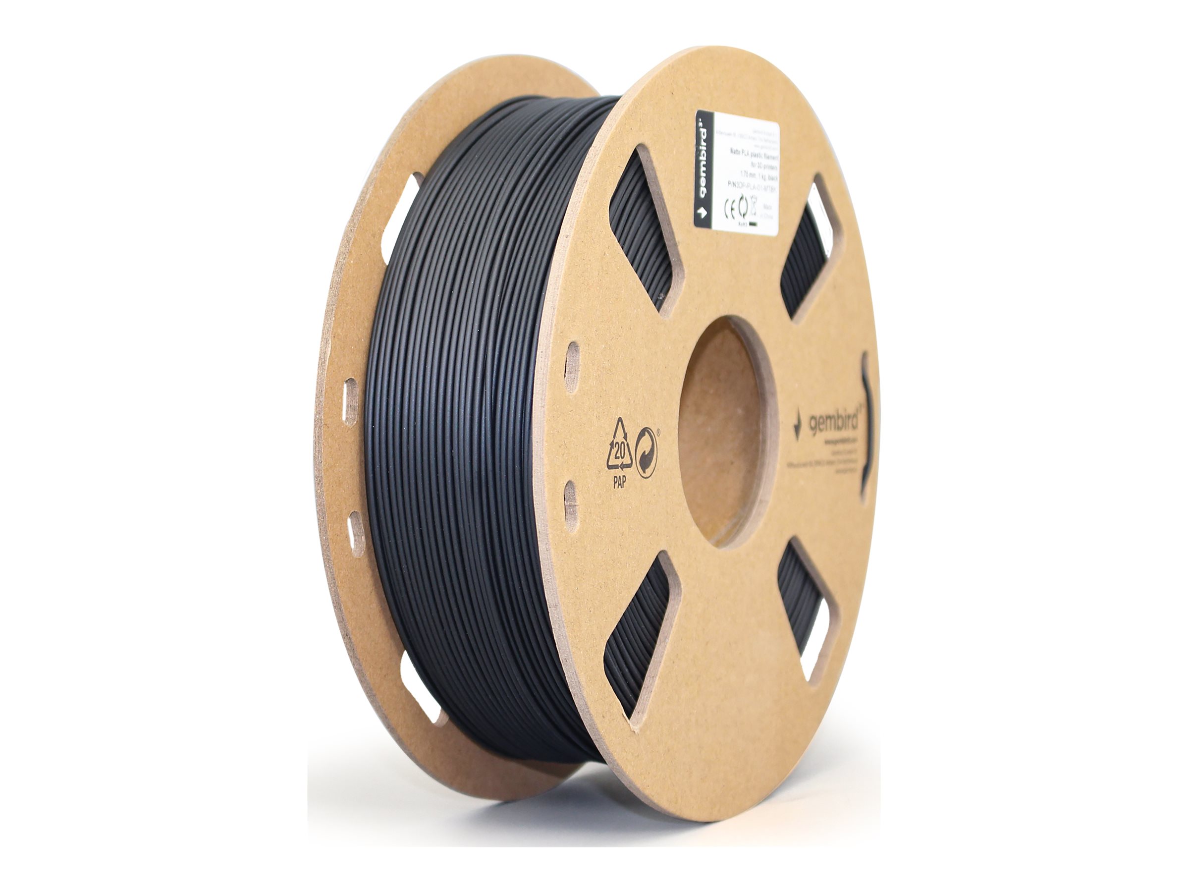Flashforge Matte PLA filament, 1.75 mm, 1 kg - 3DP-PLA-01-MTBK - PLA filament - Matte black